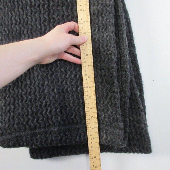 Club Monaco Wool Alpaca Blend Infinity Scarf Women OS Black Soft Cozy Warm 258 - Picture 10 of 11